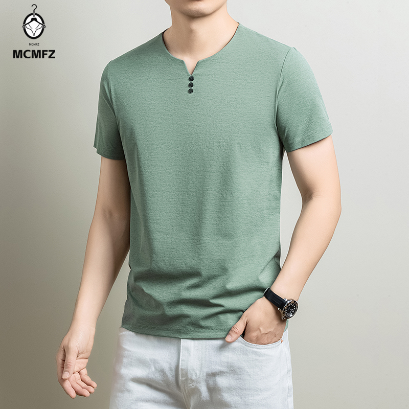 Golf Tees - Kaos Henley Pria Basic Bahan Katun